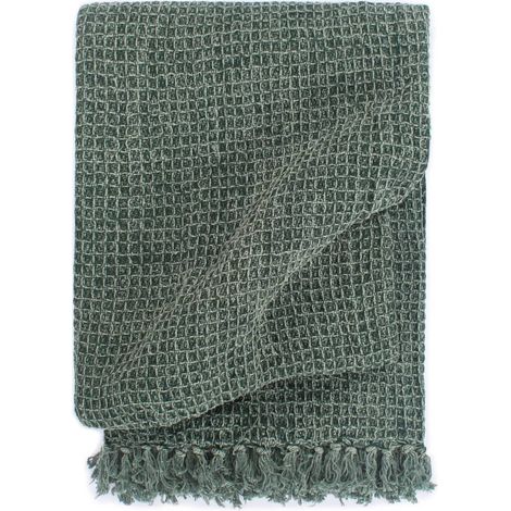 Copriletto in Cotone 160x210 cm Verde Scuro (1/5)
