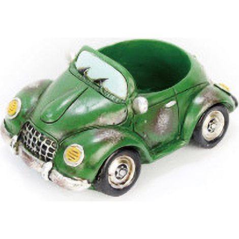 Decoración de escritorio con forma de coche de estilo retro, maceta para suculentas, mini paisaje decorativo para la oficina, maceta miniatura vintage con forma de coche. (1/5)