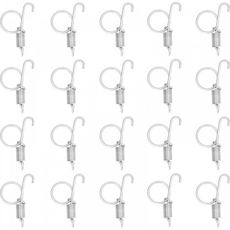 20 pcs Cage Porte Fixation Doigt Ressort, Métal Snap Loquet Crochet Multifonctionnel Cage Porte Mousqueton pour Cage Porte (1/5)