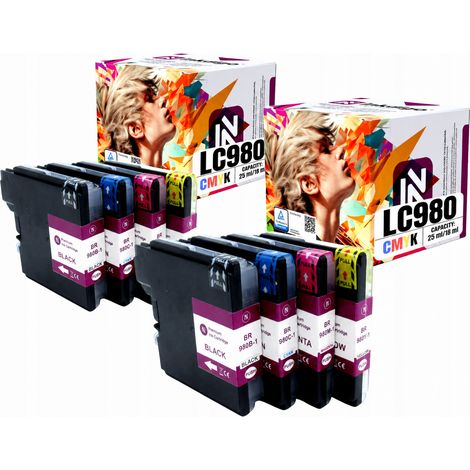 Inchiostro Inkdigo LC980 compatibile con Brother DCP-145C, MFC-250C, DCP-197C, certificato TÜV. (1/5)
