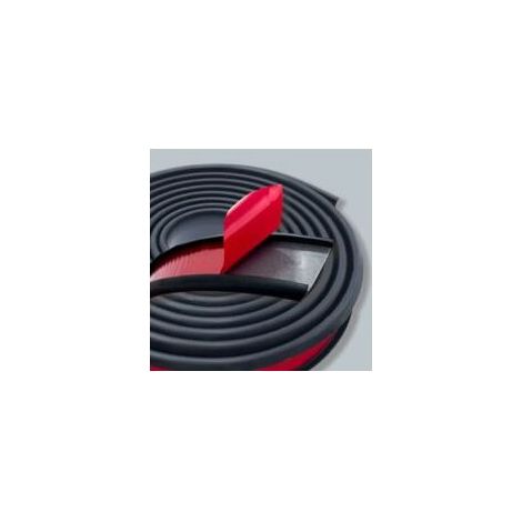 Bande de chant en plastique flexible noir 5Mx18mm en forme de U, bande de chant en placage de silicone TPE sans fer, bande de chant de comptoir auto-adhésive (noir)