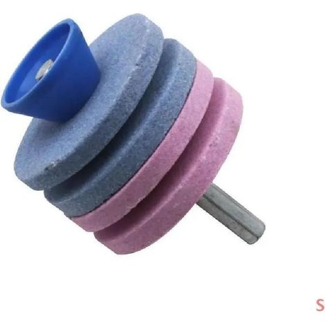 Affûteuse électrique double plateau pour tondeuse, type perceuse, meulage/affûtage/polissage métaux (1/5)