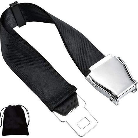 Extension de ceinture de sécurité pour avion, Pièces de ceinture de sécurité pour avions réglables universelles avec boucle en acier inoxydable Clip 20 - 80 CM (1/5)
