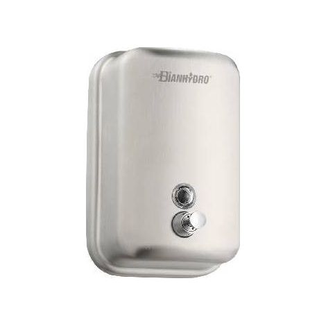 DISPENSER DI SAPONE LIQUIDO A PARETE IN ACCIAIO Misura: Lt 0,8 - H. 180 mm