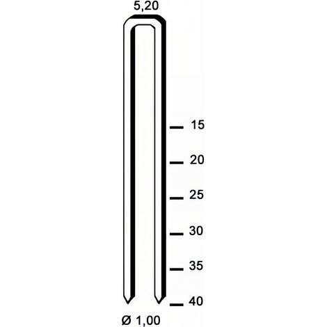 5 000 agrafes galvanisées résinées EM-20 - 5,2 x 20 x D. 1 mm - 6EM201 - Alsafix