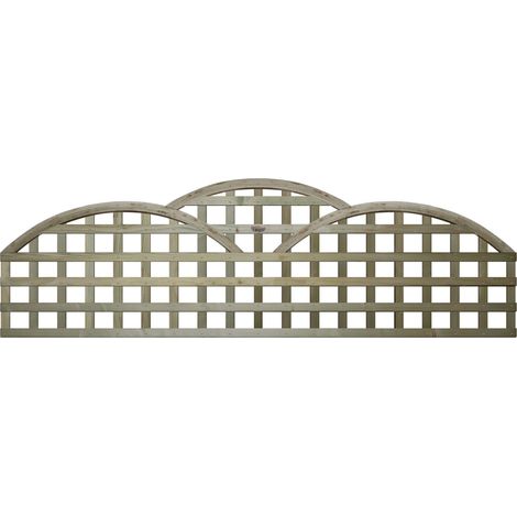 6ft x 1ft Triple Dome Privacy Trellis Panel