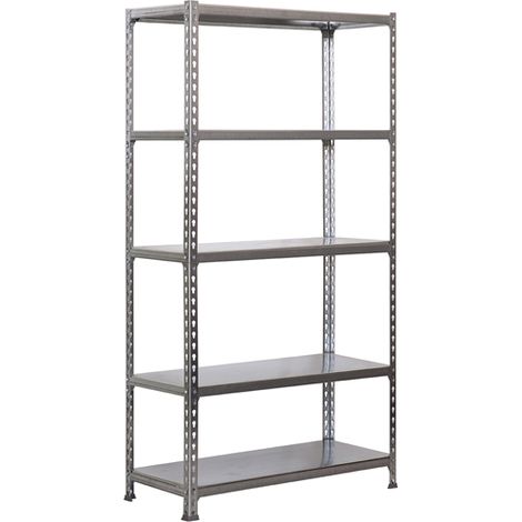 SimonRack Scaffale Portaoggetti, 2000x1100x400 mm, 5 Ripiani, Portata 200 kg per Ripiano, Metallo, Scaffale da Garage, Zincato – Simonclick (1/3)
