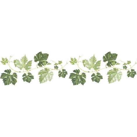 Autocollants muraux feuille verte pour chambre à coucher, décoration de coin, mural d'art, plinthe, papier peint, décoration intérieure 16 cm  60 cm (1/5)