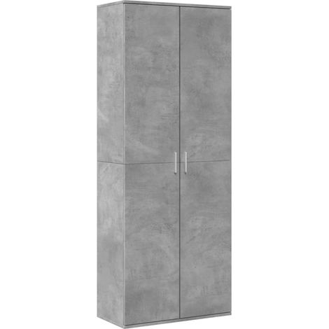 vidaXL Hochschrank Grau Beton 70x35x180 cm aus Holzwerkstoff (1/3)