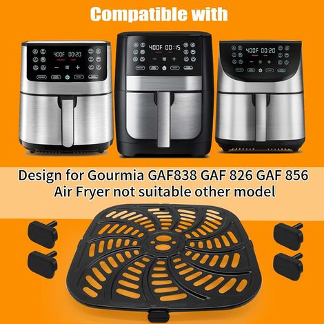 Pièces de rechange compatibles avec les friteuses Gourmia GAF826, GAF838 et GAF856 : revêtement antiadhésif, plateau, grille, plaque de cuisson, plaque croustillante. Friteuse 8 QT. (1/5)