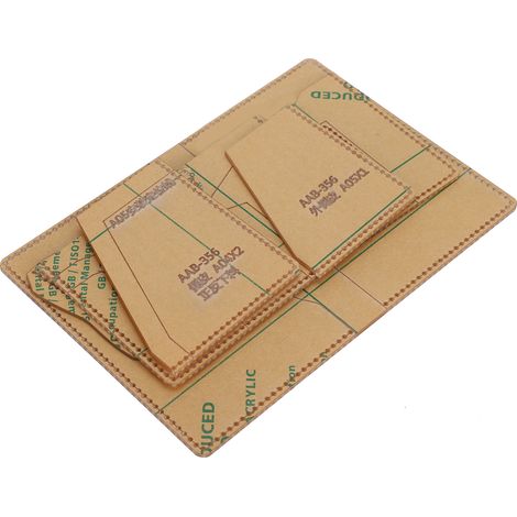 Ensemble de pochoirs à motifs pour portefeuille en acrylique - Outil de bricolage créatif pour moules et modèles (1/5)
