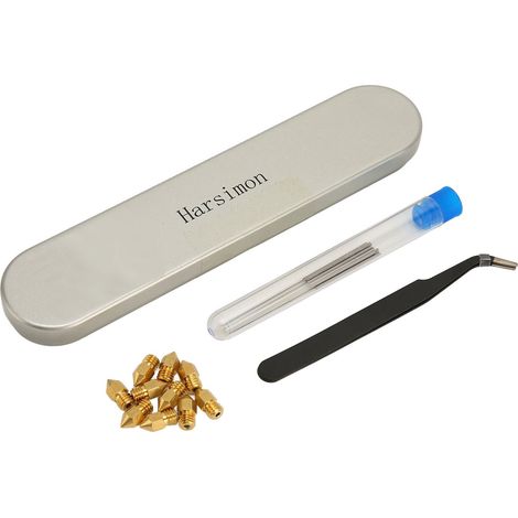 Kit de Nettoyage Professionnel pour Buse d'Imprimante 3D, 20 Pièces avec Aiguille de 70mm et Buses en Laiton M6 (1/5)