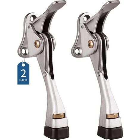 Closer, set of 2 pressed closers with adjustable height with one touch and point in rubber of 4 doors, closer for less heavy duty, support for door, lower door (1/4)