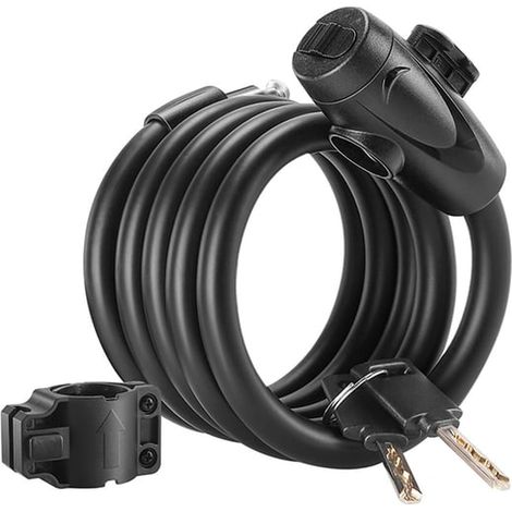 Antivol de vélo WEST BIKING 1,2 m, câble en acier antigel, antivol (1/5)