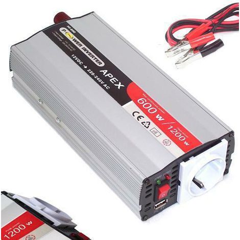 06149 Spannungswandler 600W 1200W USB 12V Stromwandler Wechselrichter (1/4)