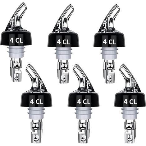 Ricambi per beccucci per liquori: Versatore per bottiglie da 4 cl, Dosatore per pastis, Dosatore per bottiglie auto-versante, Dosaggio tramite beccuccio, Versatore in plastica, Trasparente, per vino,  (1/5)