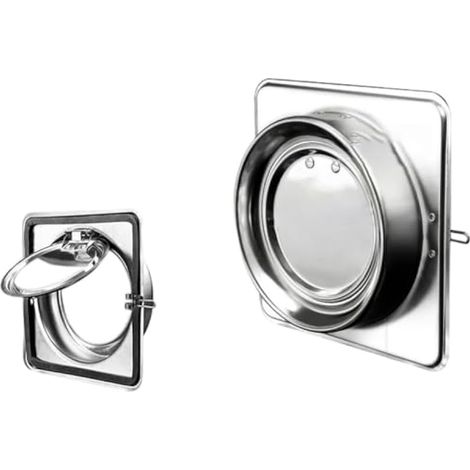 Clapet anti-retour anti-odeur en acier inoxydable, pour hotte de cuisinière et conduits d'échappement de salle de bain, installation rapide, aucun outil nécessaire (150 mm) (1/5)