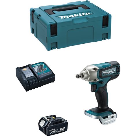 Llave de Impacto MAKITA DTW190RTJ1 (1 x 5,0 Ah + DC18RC + MAKPAC 2)