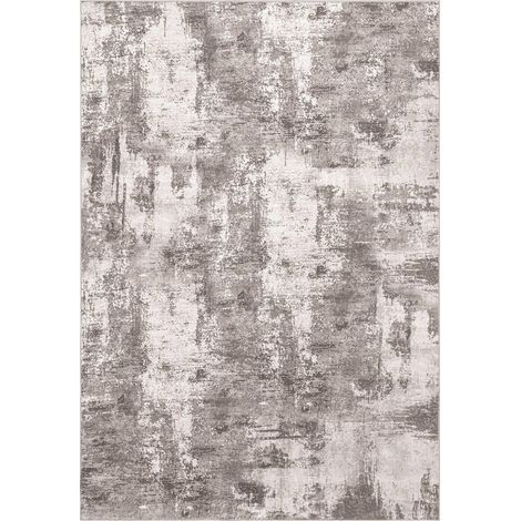 Tapis taupe vision effet patiné lavable doux et chic - 230 x 160 cm (1/5)