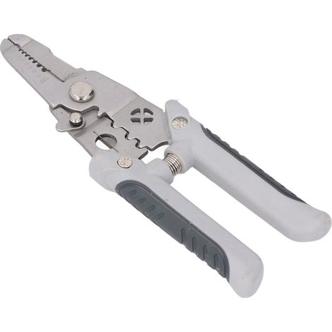 Pince à dénuder multifonctionnelle pour fils de calibre 10, 12, 14, 16, 18, 20 et 22 AWG : dénudage, sertissage, enroulement et coupe. (1/5)