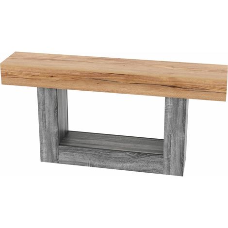 Consolle bicolore effetto legno 160 x 30 x 82,5 cm in truciolato HOMVRA (1/5)