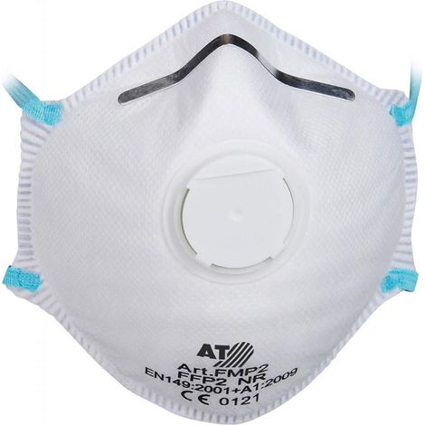 Maschera particella. FFP2 NR D. White. con valvola. (1 stanza. 1 scatola. 15 pezzi)