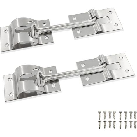 RV-Türhalter aus Edelstahl für Anhänger, Wohnmobil, Fracht, LKW (2 Stück, 10,2 cm, mit Schrauben)