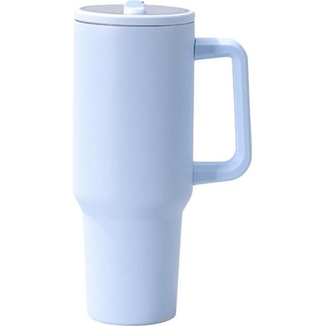 Gobelet isotherme de voyage 1,2 L (40 oz) en acier inoxydable avec couvercle et poignée, bleu (1/5)