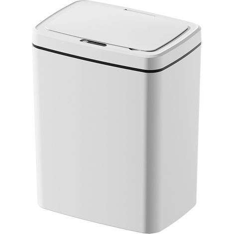 Motion Sensor Trash Can 14L Battery Powered ABS Quiet with Lid Automatic Garbage Can for Living Room Kitchen (1/5)