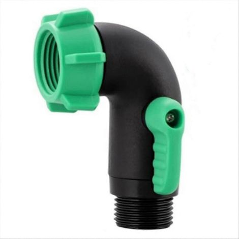 US 90 degré 3 4GHT Inlet et Outlet tuyau d arrosage fileté renforcé plastique tuyau arrêt vanne (1/5)