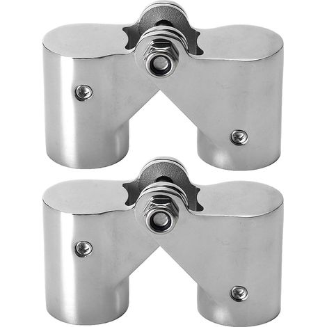 Raccord De Tube Pliable - Acier Inoxydable 316 - Pour Rails De Bateau - Rotation À 180° - 22 mm - Lot De 2 (1/5)