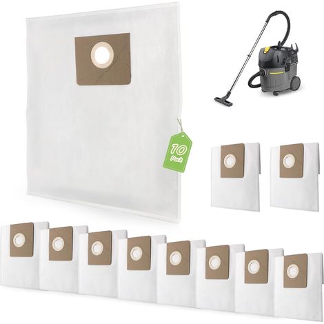 10 Dust Bags for Kärcher NT 14/1, NT 25/1, NT 35/1, NT 2000 6.907-479.0/69074790 Replacement SELFCLEAN Filter Bag for Vacuum Cleaner Accessories (1/5)