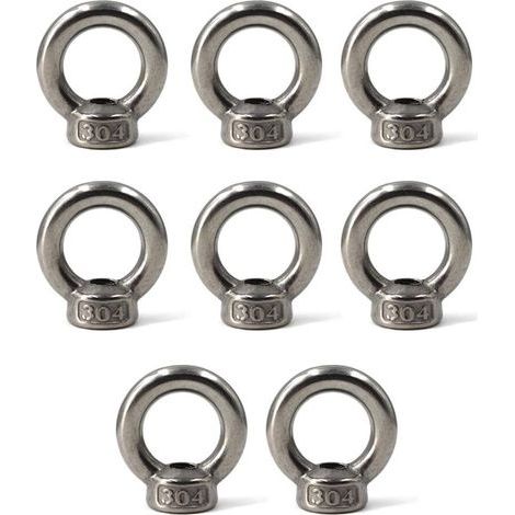 8PCS M6 Bague de levage en acier inoxydable 304 avec filetage (1/5)