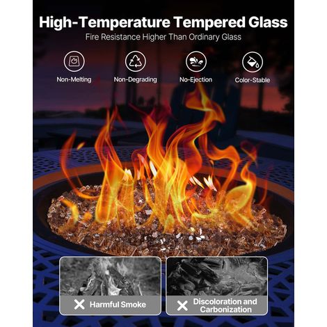 Verre de Feu pour Braséro - 4 - 5 kg Pierres en Verre pour Foyer (1/5)