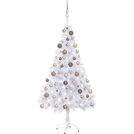 Sapin de Noël artificiel pré-éclairé/boules-Arbre de Noël 120 cm 230 branches 937115 (1/5)