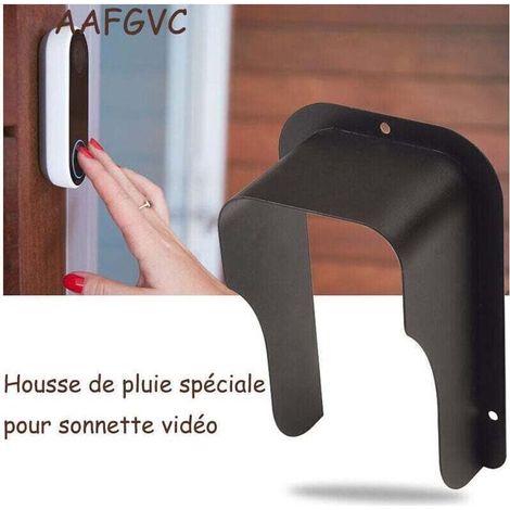 Protection et fixtion pour interphone, visiophone et sonnette, Couvercle MéTallique éTanche Versailles pour CaméRa VidéO, Sonnette, Serrure De Porte, Bouton De Portes D'AccèS, ProtèGe L'Appareil du So (1/5)