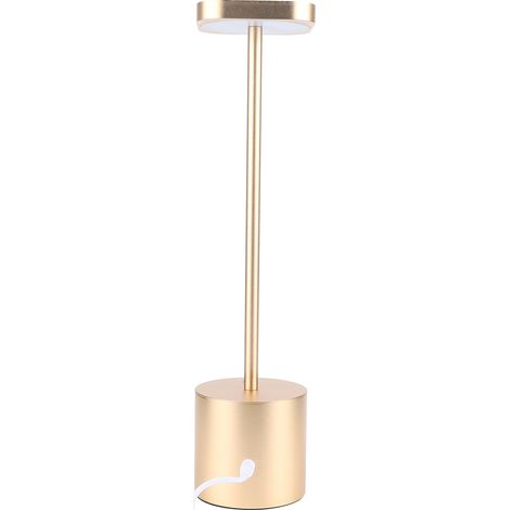 Lampe de table LED rechargeable USB, lampe de bureau portable pour chevet, salle à manger, décoration intérieure, couleur or (1/5)