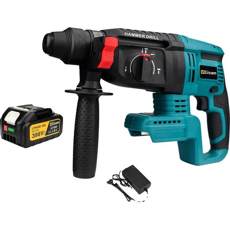 Perceuse à percussion électrique, moteur sans balais, compatible avec batterie 18V, 1 Boîte de Carton de Batterie (1/2)