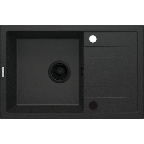 deante ZRCG113 Fregadero de granito de un seno con escurridor.