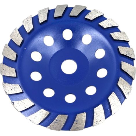 Diamant-Schleifscheibe in Becherform, 180 mm Durchmesser, Bohrung 22,2 mm, zum Schleifen von Beton und Stein