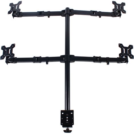 Bildschirm Ständer 4 x 9KG LCD Halterung Schwenkarm Tisch Halterung Quad Halter Für 10-27 " Höhenverstellbar (1/5)