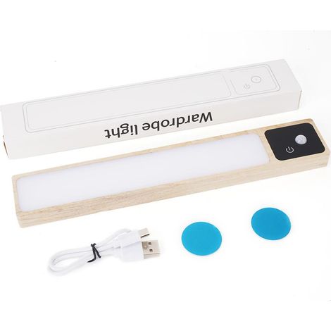 Lampe de placard rechargeable à détecteur de mouvement LED (35 LED), veilleuse tactile à intensité variable, idéale pour la cuisine, les placards et les armoires.