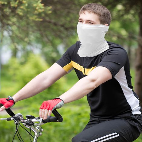 Couvre-visage demi-visage pour moto, cache-cou, guêtre d'équitation, refroidissement, escalade, course à pied, randonnée, enveloppe en soie glacée, Protection contre la poussière et la lumière du sole (1/5)