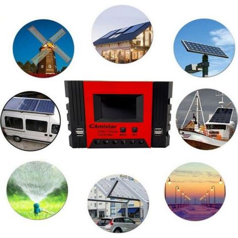 Regolatore di carica solare fotovoltaico 50 amper 12v24v 4 us GKS5024-50A