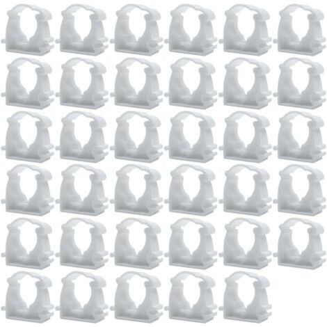 Lot De 35 Colliers De Serrage Diamètre 20mm En Plastique Blanc Pour Tuyau Eau Gaz (1/5)