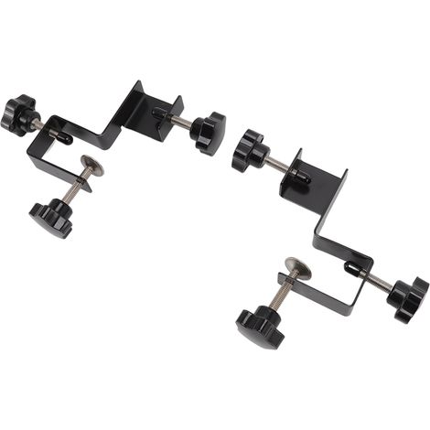 Lot de 2 pinces de fixation pour tiroirs de meubles (gauche et droite), gabarit de montage, pinces de menuiserie noires pour tiroirs avant de meubles. (1/5)