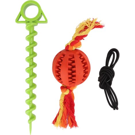 Jouet à Corde pour Chien Renforcé - Balle à Mâcher Interactive Anti-Morsure pour Extérieur (1/5)
