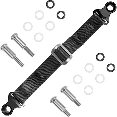 Cinghia in tessuto Biketec PER trainare la moto PER moto giapponesi 2 set di viti più lunghe e più corte 350MM X 2.5MM X 25MM nero/nero