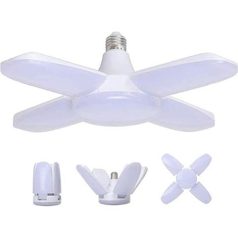 Lampe Garage LED - 60 W - 5500 lm - 6500 K - Base B22 - 4 Panneaux Réglables - Atelier (1/5)