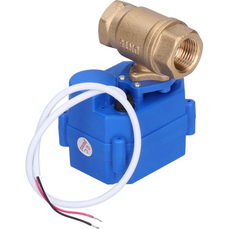 Robinet à tournant sphérique motorisé en laiton micro électrique directement à travers 1/2 po CWX-15N-CR04-DC9 24V-DN15 (1/5)